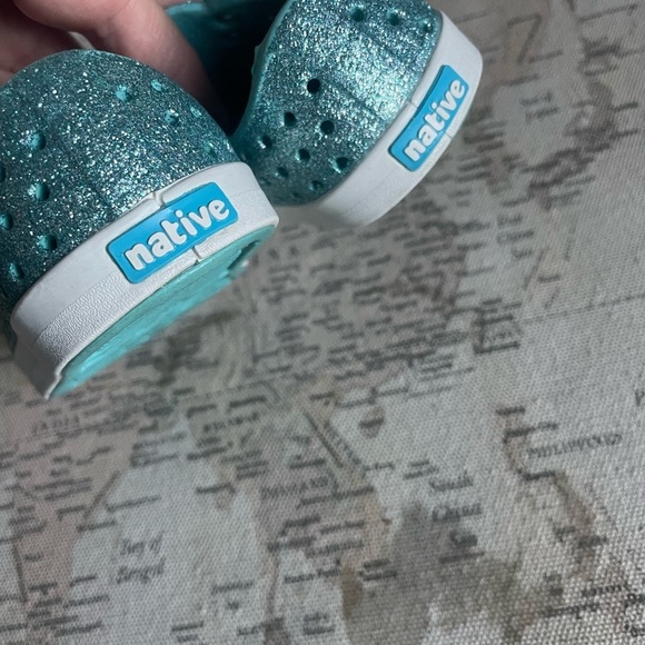 Native Jefferson Bling Turquoise Sneakers Size C5 - Picture 7 of 10